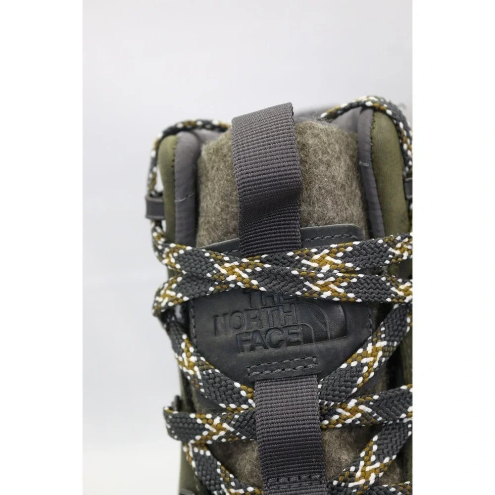The North Face Bergen Leather Waterproof Winter Boots Men's 10.5 New Taupe Green